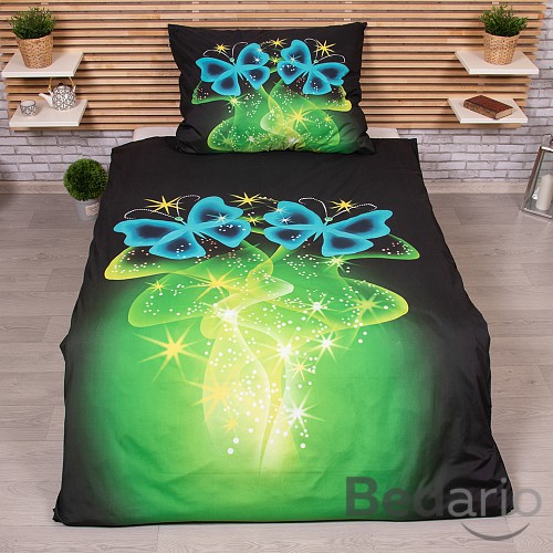3D povlečení 140x200+70x90 Kouzelní motýlci