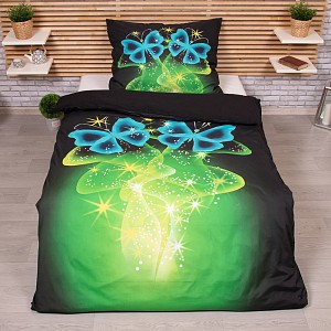 3D povlečení 140x200+70x90 Kouzelní motýlci