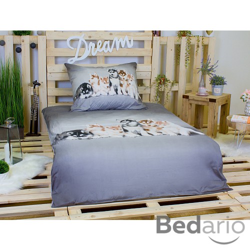 3D povlečení 140x200+70x90 Štěňata