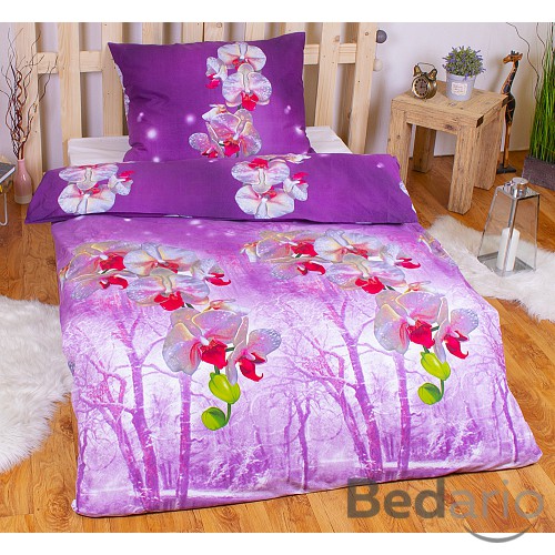 Povlečení 140x200+70x90 Pink orchidea