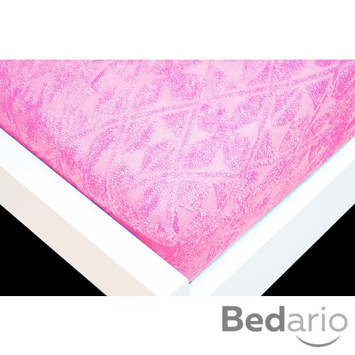 Žakárové prostěradlo 180x200 Premium - Růžová