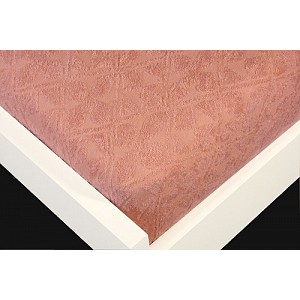 Žakárové prostěradlo 180x200 Premium - Světle hnědá