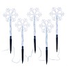 Solight LED zahradní osvětlení, sněhové vločky, 5ks, 15x LED, zapichovací, 3xAA