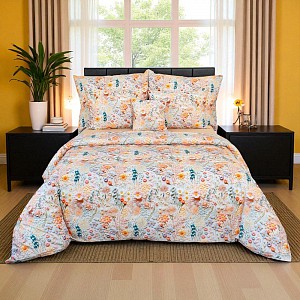 Francouzské 5D bavlněné povlečení 240x220+2x70x90 Polní kvítí