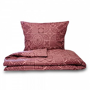 Francouzské luxusní bavlněné povlečení renforcé 200x200+2x70x90 TOKYO vínové