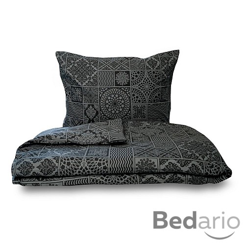 Francouzské luxusní bavlněné povlečení renforcé 240x220+2x70x90 TOKYO černé