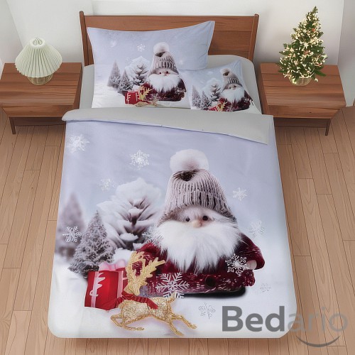 Třídílná sada 3D povlečení 140x200+70x90+45x45 Skřítek v čepici