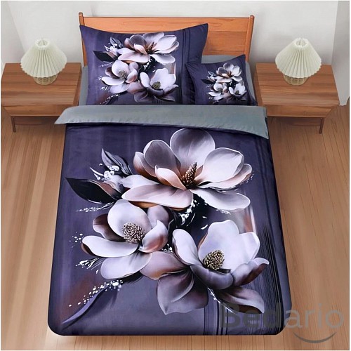 Třídílná sada 3D povlečení 140x200+70x90+45x45 Kouzlo magnolií