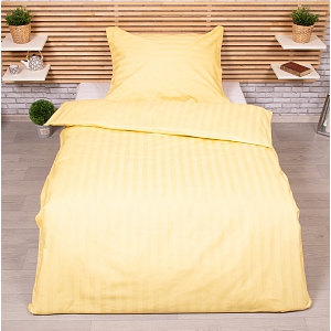 Ložní povlečení Atlas grádl 140x200+70x90 Proužek žlutý