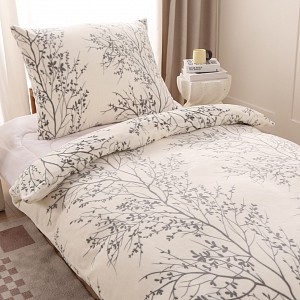 Mikroplyšové povlečení Premium 140x200+70x90 Natura krémová