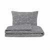 Bavlněné povlečení NORDIC COLLECTION 140x200+70x90 Grid šedé