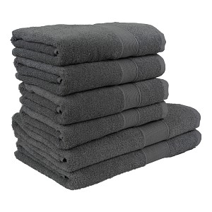 Set ručníků a osušek AURA COLLECTION 6 kusů - Tmavě šedá