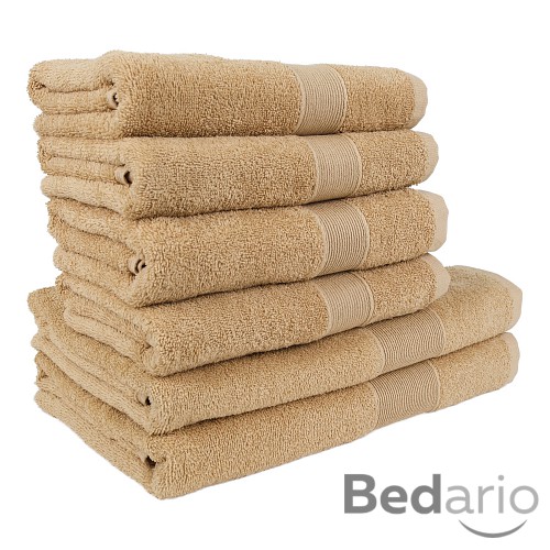Set ručníků a osušek AURA COLLECTION 6 kusů - Béžová