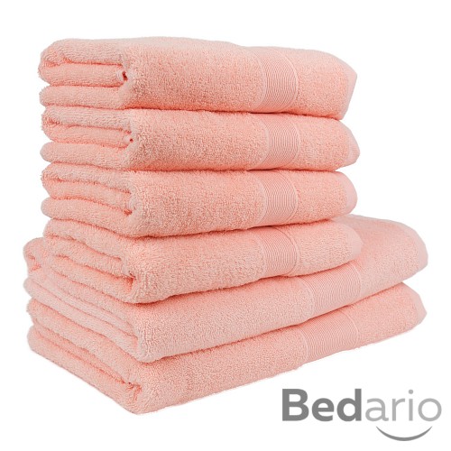 Set ručníků a osušek AURA COLLECTION 6 kusů - Broskvová