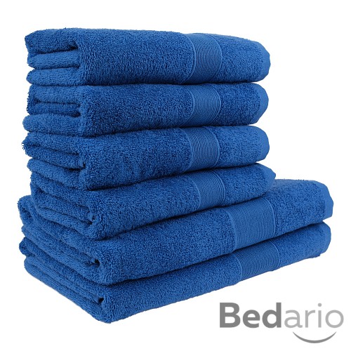 Set ručníků a osušek AURA COLLECTION 6 kusů - Modrá