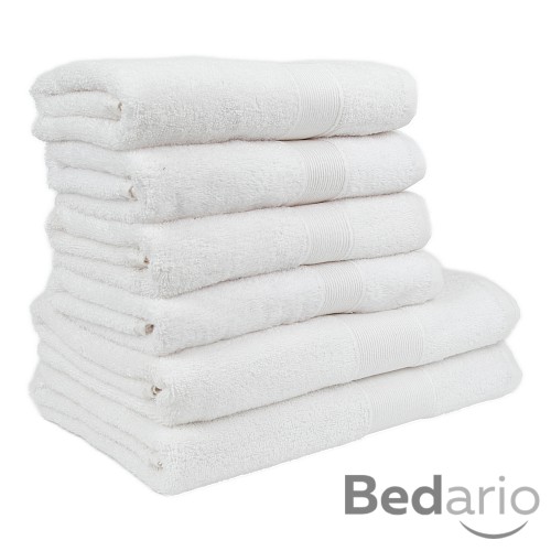 Set ručníků a osušek AURA COLLECTION 6 kusů - Bílá