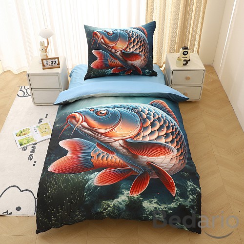 3D povlečení 140x200+70x90 Kapr