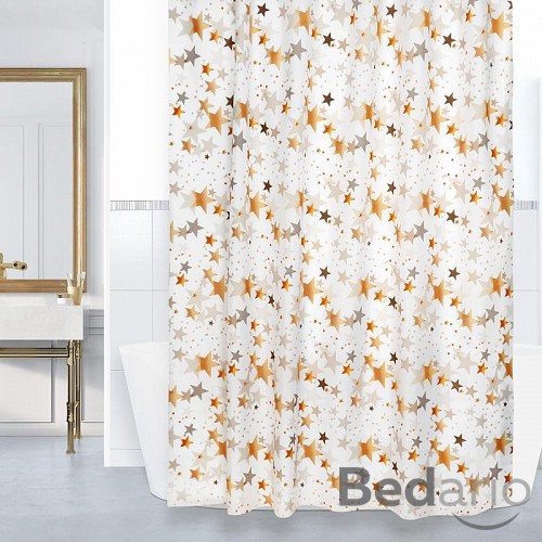 Koupelnový závěs - 180x200 cm - Hvězda