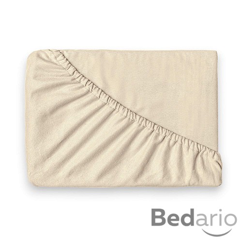 Flanelové napínací prostěradlo 100x200 Světle béžové