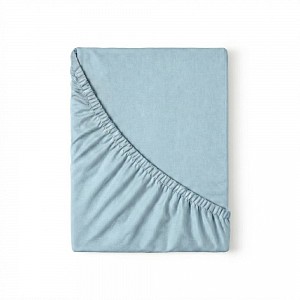 Flanelové napínací prostěradlo 140x200 Světle modré