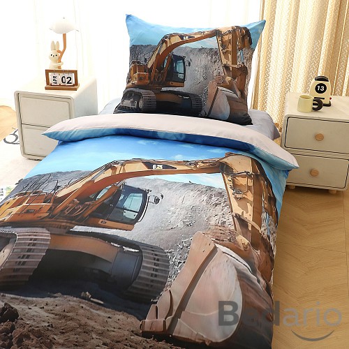 3D povlečení 140x200+70x90 Bagr