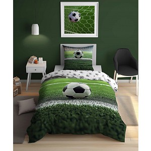 Bavlněné povlečení 140x200+70x80 Fotbalový míč na hřišti