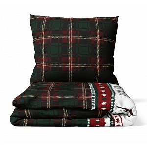 Flanelové povlečení 140x200+70x90 Severská zima