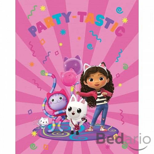 Mikroplyšová deka 120x170 Gábin kouzelný domek Partytastic