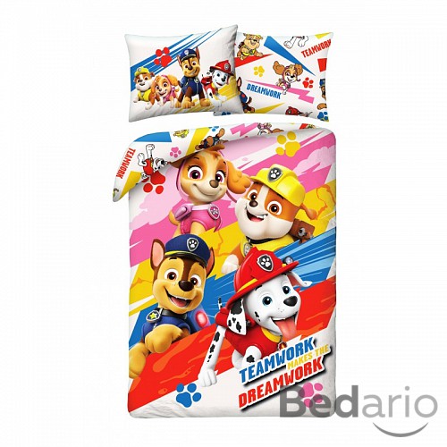 Bavlněné povlečení 140x200+70x90 Tlapková patrola DREAMWORK