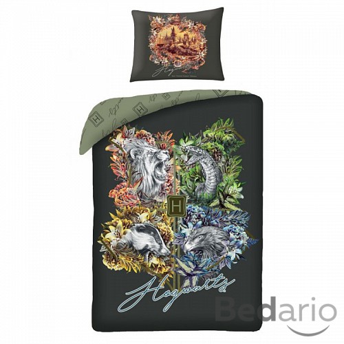 Bavlněné povlečení 140x200+70x90 Harry Potter Hogwarts