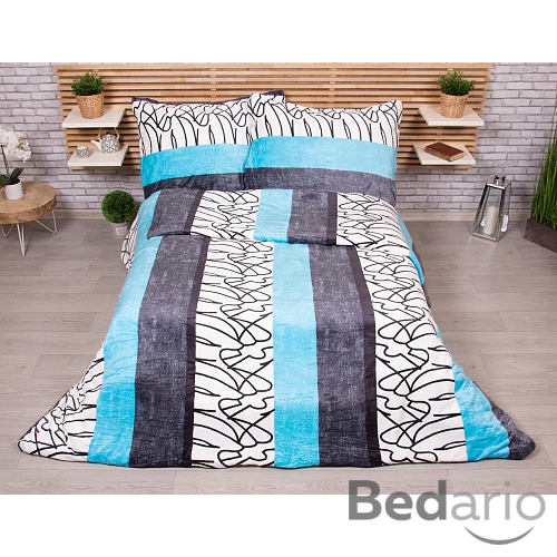 Francouzské mikroplyšové povlečení Premium 220x200+2x70x90 Amber