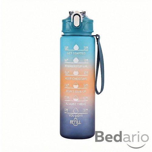 Láhev na vodu s denním pitným režimem 700 ml multicolor