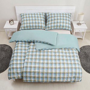 Bavlněné povlečení Basic Line 140x200+70x90 Káro kombinace