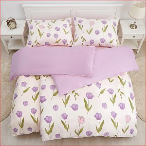 Výhodná sada na dvě lůžka Basic Line 140x200+70x90 Tulipány