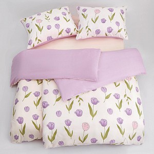 Výhodná sada na dvě lůžka Basic Line 140x200+70x90 Tulipány