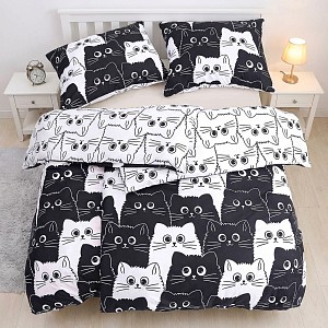 Výhodná sada na dvě lůžka Basic Line 140x200+70x90 Kočkovaná