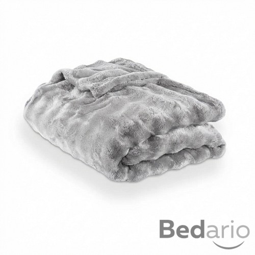 Mikroplyšová deka WAVE Collection 230x200 Světle šedá