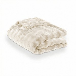 Mikroplyšová deka WAVE Collection 230x200 Krémová