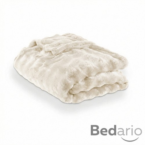 Mikroplyšová deka WAVE Collection 230x200 Krémová