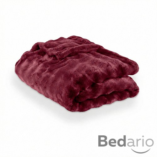 Mikroplyšová deka WAVE Collection 230x200 Bordó