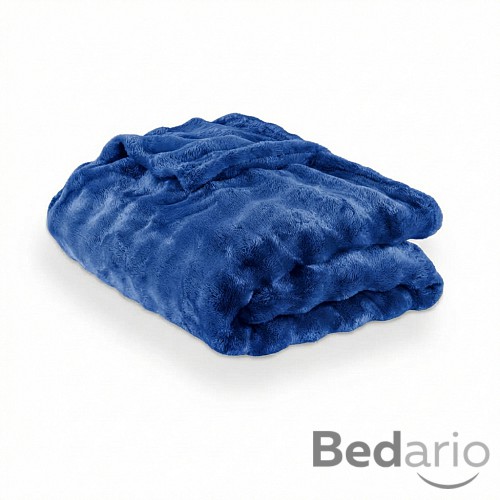 Mikroplyšová deka WAVE Collection 230x200 Královská modrá