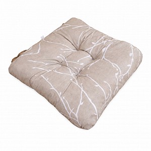 Sedák s provázky na uchycení 40x40 Větvička béžová