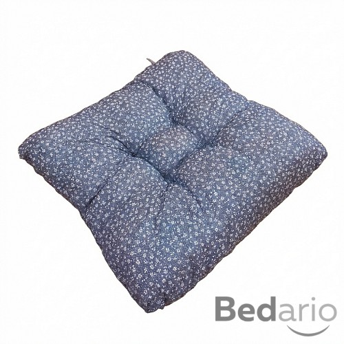 Sedák s provázky na uchycení 40x40 Kvítí šedé