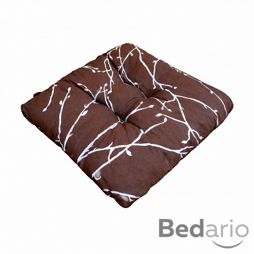 Sedák s provázky na uchycení 40x40 Větvičky hnědé