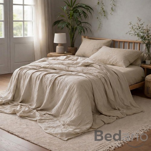 AKČNÍ Mušelínové povlečení 140x200+70x90 Cappuccino