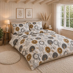 Bavlněné povlečení DELUXE 140x200+70x90 Přírodní elegance