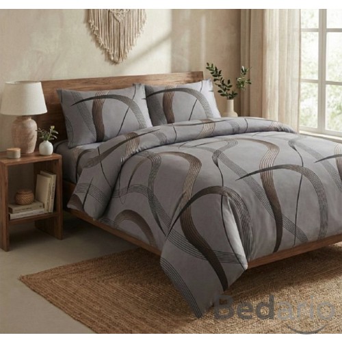 Bavlněné povlečení DELUXE 140x200+70x90 Vlny elegance