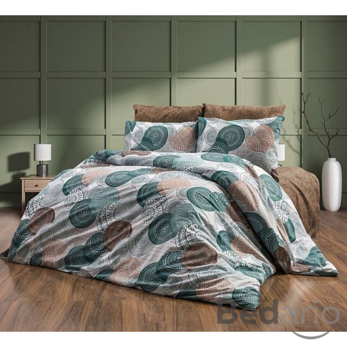 Bavlněné povlečení Deluxe 140x200+70x90 Mandala tyrkys