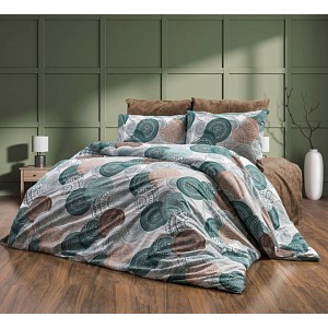 Francouzské bavlněné povlečení Deluxe 220x200+2x70x90 Mandala tyrkys