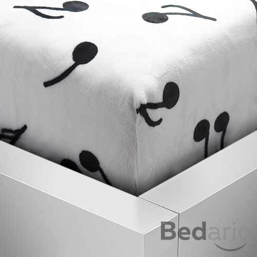 Mikroflanel prostěradlo 90x200 Pictures - Noty